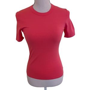 Michael Kors COLLECTION Coral Viscose Short Sleeve Tee XS NEW